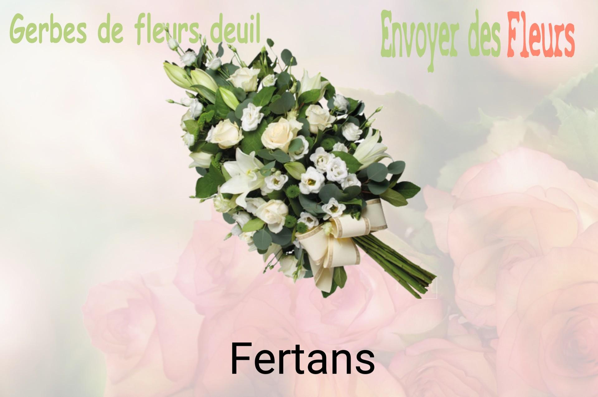 Gerbe de fleurs de deuil livrée à Fertans
